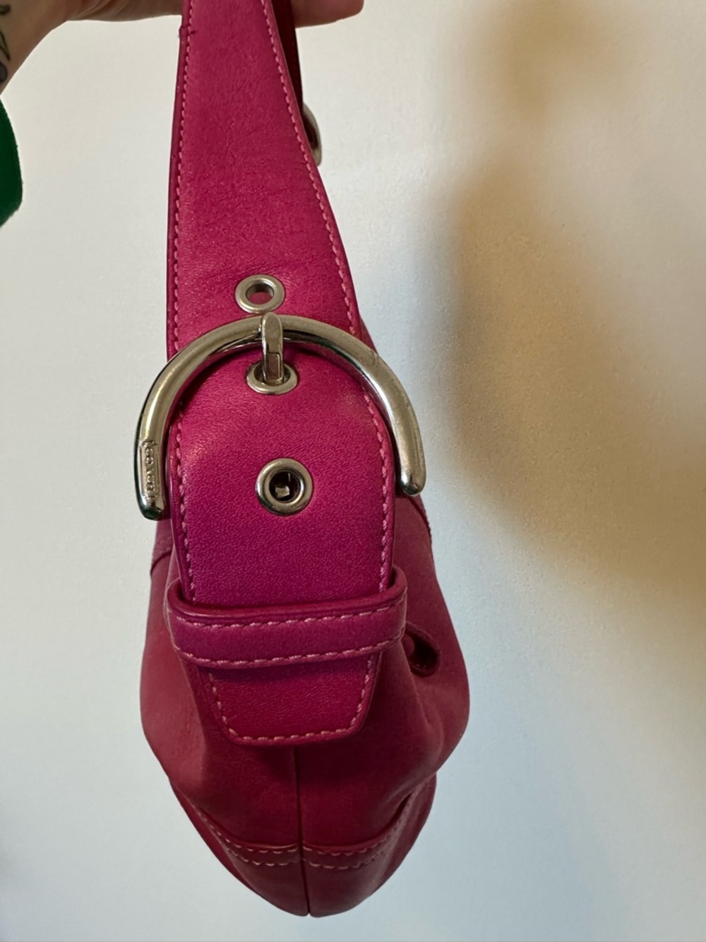 Vintage Y2K RARE Coach 9541 Soho Shoulder Bag, Pink Leather - Picture 8 of 15